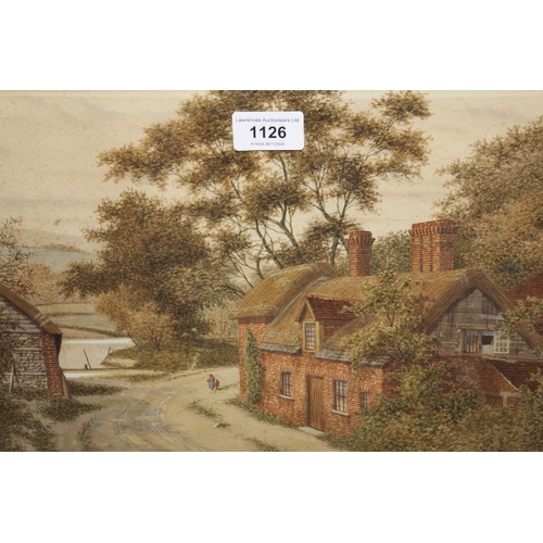 1126 - James Lawson Stewart, pair of gilt framed watercolours, views of a lock on the old Fleet canal, Hamp... 