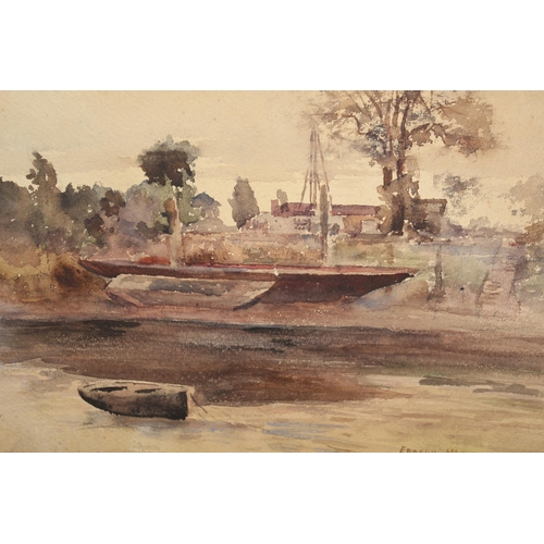 1171 - Eugene McSwiney folio of watercolours, mainly river scenes