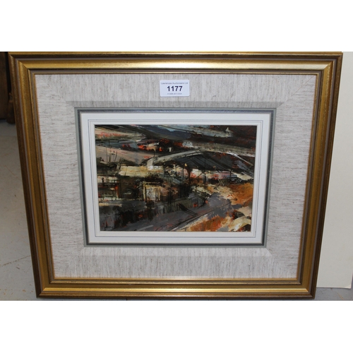 1177 - John McCombs, oil on board titled ' Sheds Delph ' bearing Summer Exhibition label verso for 2003, 16... 