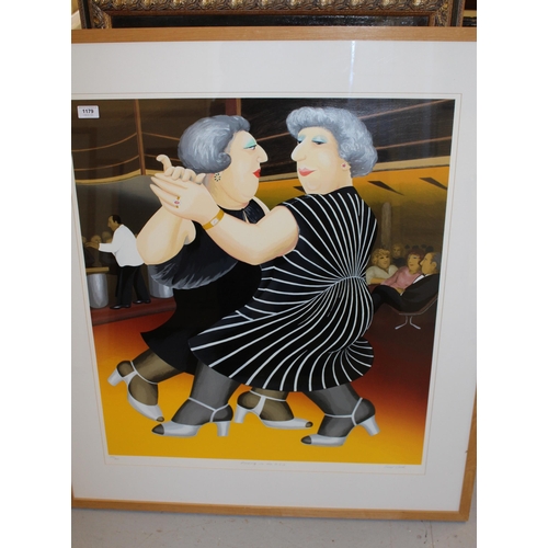 1179 - Beryl Cook, signed Limited Edition colour print ' Dancing on the QEII ', No. 251 of 300, 75 x 68cm, ... 