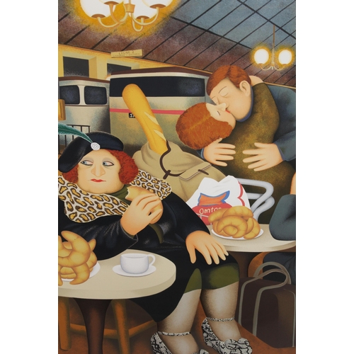 1180 - Beryl Cook, signed Limited Edition colour print ' Gare du Nord ', No. 252 of 300, 71 x 43cm, framed