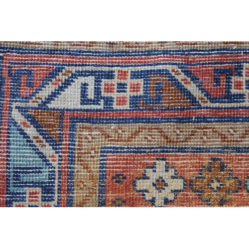 12 - Small Shirvan rug with an all-over Boteh design on a blue ground with borders, 144 x 109cm approxima... 