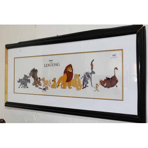 1257 - Walt Disney's ' The Lion King ' sericel edition size 5000, 24 x 77cm, together with a Limited Editio... 