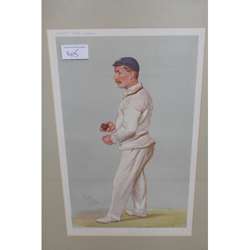 1415 - Group of nine Spy cricket related prints, ' Oxford Cricket ', ' The Croucher ', ' A Century Maker ',... 