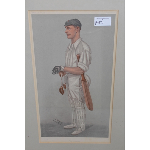 1415 - Group of nine Spy cricket related prints, ' Oxford Cricket ', ' The Croucher ', ' A Century Maker ',... 