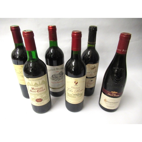 1511 - Six bottles of various red wines, including 2004 Chateau Tour, Chaigneau Pomerol