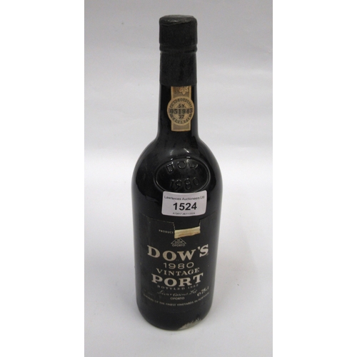 1524 - One bottle Dow's 1980 vintage port