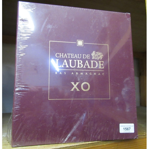 1567 - One bottle, Chateau de Laubade Bas Armagnac XO, boxed