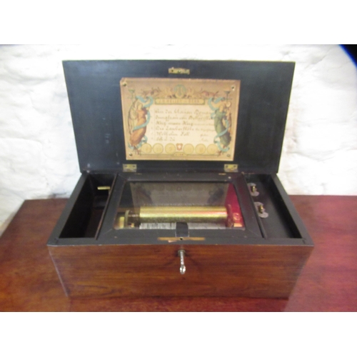 1588 - J.H. Hiller, 19th Century Swiss musical box playing six airs on a 6