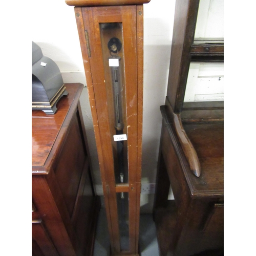 1594 - 20th Century marine barometer, housed in a glazed mahogany  case