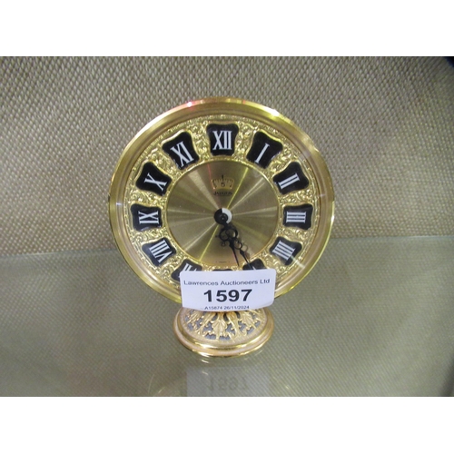 1597 - Jaeger gilt metal alarm clock