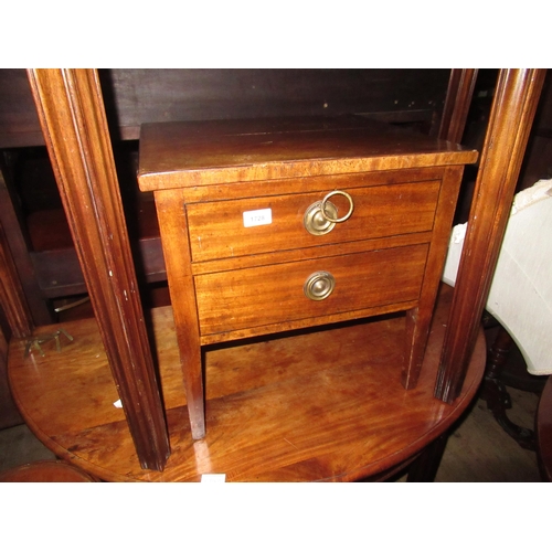 1728 - George III mahogany and black line inlaid box commode with two ring handles