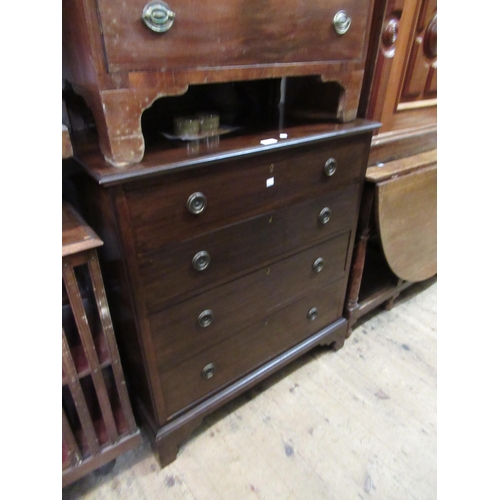 1751 - Early 20th Century mahogany four drawer bedroom chest, together with a rectangular occasional table