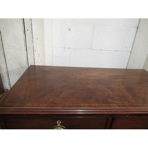 1812 - 19th Century mahogany straight front chest of two short and three long graduated drawers with oval b... 