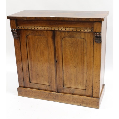 1848 - Small Victorian walnut two door chiffonier, 90cm wide, together with a George III oak two door bow f... 