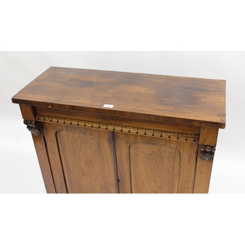 1848 - Small Victorian walnut two door chiffonier, 90cm wide, together with a George III oak two door bow f... 