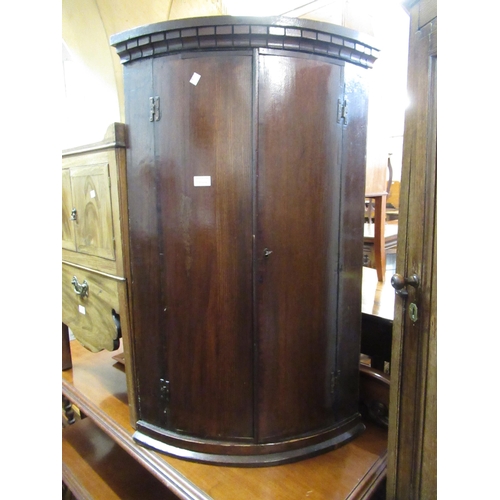 1848 - Small Victorian walnut two door chiffonier, 90cm wide, together with a George III oak two door bow f... 