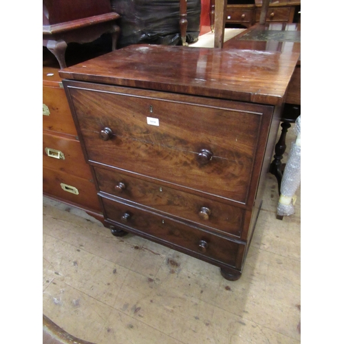 1858 - 19th Century mahogany commode side cabinet, small 19th Century mahogany rectangular drop-leaf Pembro... 