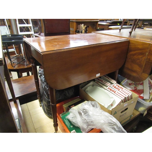 1858 - 19th Century mahogany commode side cabinet, small 19th Century mahogany rectangular drop-leaf Pembro... 