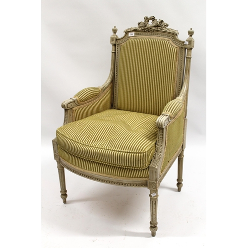 1868 - Early to mid 20th Century Continental painted and upholstered armchair