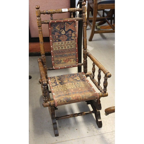 1964 - Late 19th / early 20th Century child's size American beechwood rocking chair