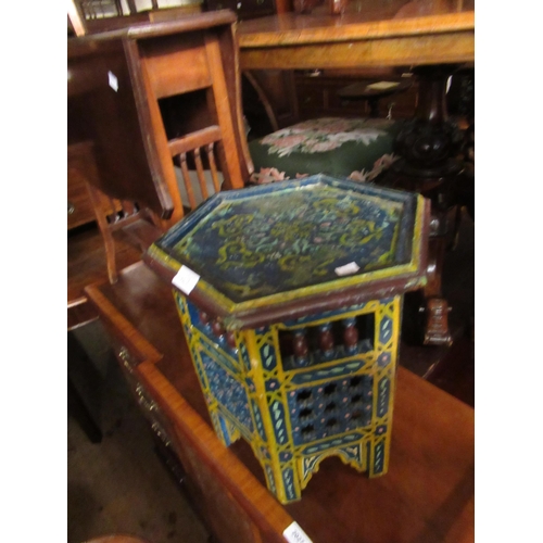 1967 - 20th Century Indian brass inlaid hardwood occasional table, 44cm diameter, together with a similar s... 