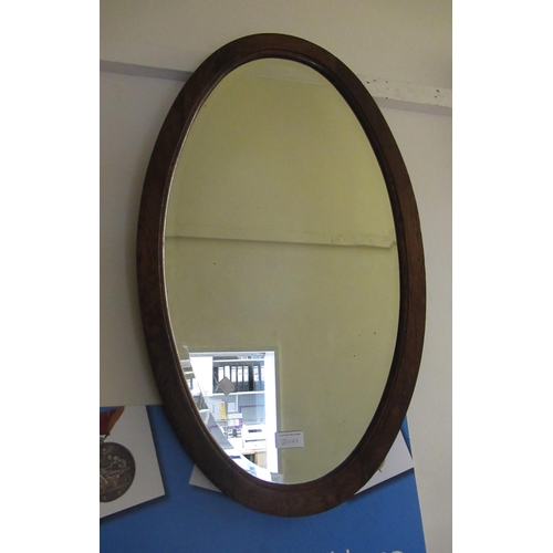 2021 - Small oval gilt framed bevelled edge wall mirror, small gilt framed cartouche shaped wall mirror, an... 