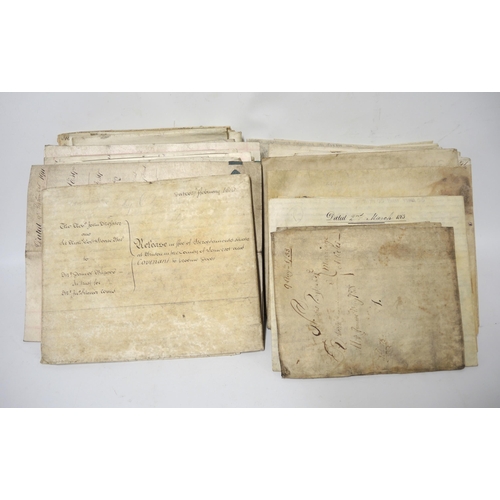 219 - Box containing a large quantity of 18th / 19th Century vellum indentures, mortgages, leases etc. fro... 