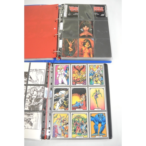 298 - Five albums of Comic Image trading cards, including Vampirella, Olivia, The Painted Cow etc.