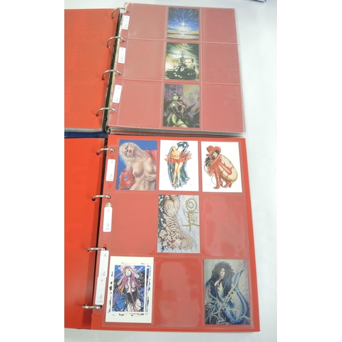 298 - Five albums of Comic Image trading cards, including Vampirella, Olivia, The Painted Cow etc.