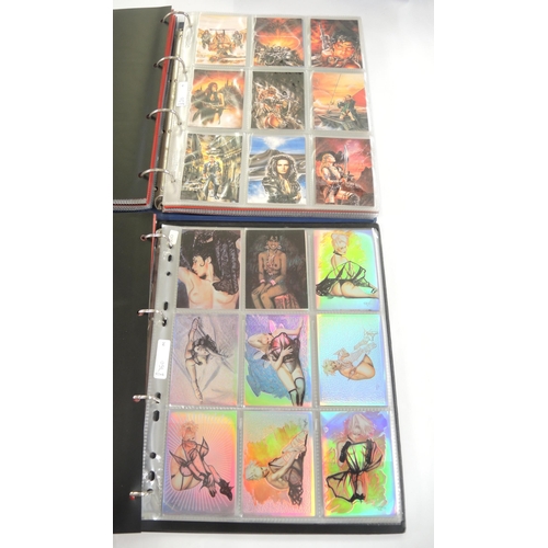 298 - Five albums of Comic Image trading cards, including Vampirella, Olivia, The Painted Cow etc.