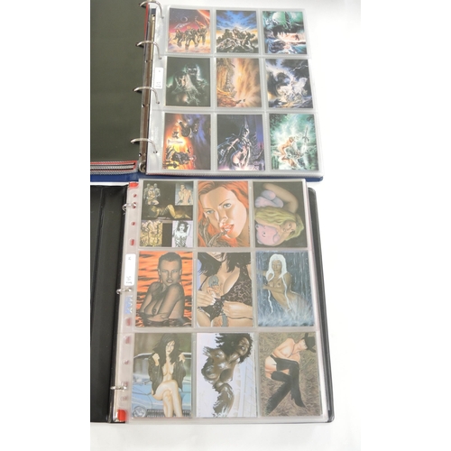 298 - Five albums of Comic Image trading cards, including Vampirella, Olivia, The Painted Cow etc.