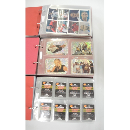 301 - Five albums of trading cards, including Magic Box, Dunkin stickers etc.