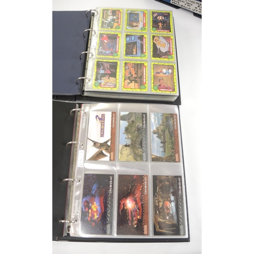 307 - Five albums of Topps trading cards, including Coneheads, Dr Who, X-Men etc.