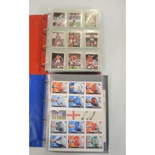 317 - Eight albums of trading cards, including Merlin battle cards, Daily Mirror cards, Cardz etc