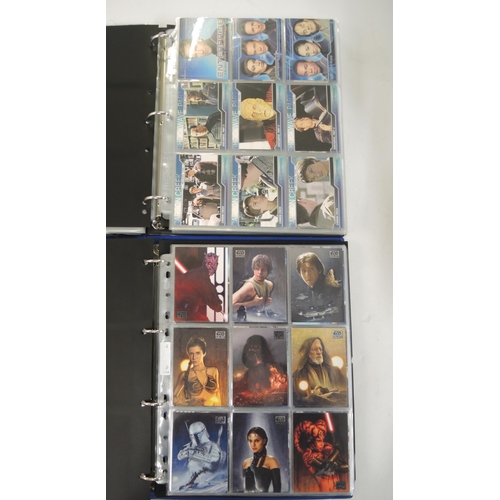 320 - Five albums of trading cards, including Impel, Topps, Rittenhouse, Star Trek Enterprise cards includ... 