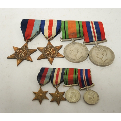 397 - World War II four medal group with miniatures