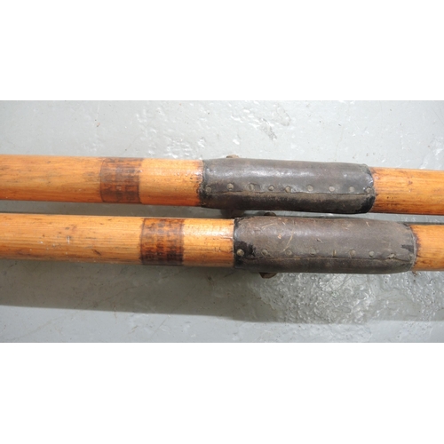 424 - Pair of mid 20th Century rowing sculls, 236cm long