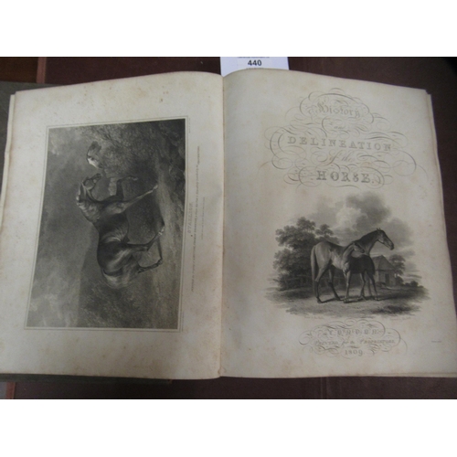 440 - John Lawrence, one volume, ' The History and Delineation of the Horse ', printed Albion Press, 1809 ... 