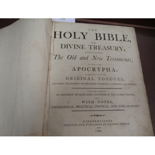 442 - The Holy Bible or Divine Treasury containing the Old and New Testament with the Apocrypha, printed a... 