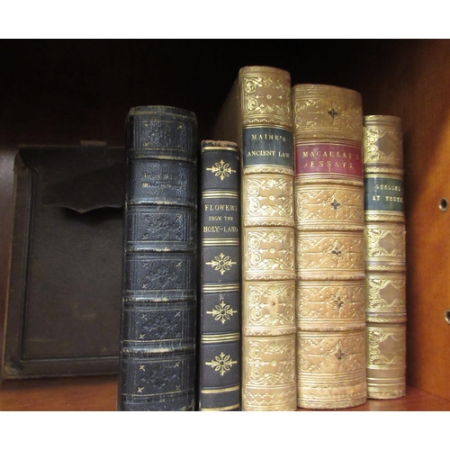 446 - Five various small antique leather bound books