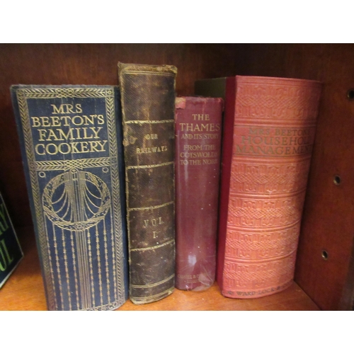 458 - Two volumes Mrs Beeton's ' Family Cookery ' and Mrs Beeton's ' Household Management ', together with... 