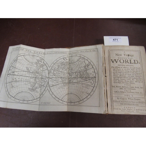 471 - Captain William Dampier, Volume I ' A New Voyage Round the World ', printed for James Knapton, Londo... 