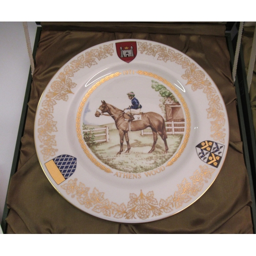 482 - Group of three Spode Limited Edition St. Leger plates, 1970, 1971 and 1972, in original cases