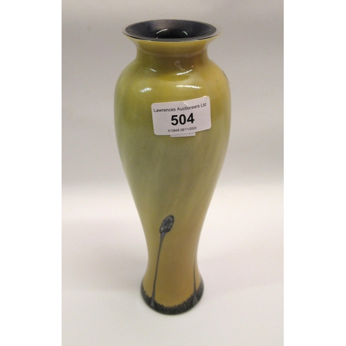 504 - Caithness glass baluster form vase, 25.5cm high