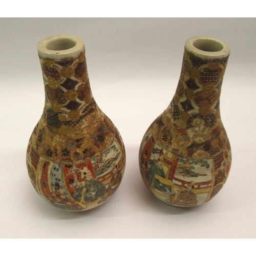 515 - Pair of 19th Century Satsuma vases decorated with figures