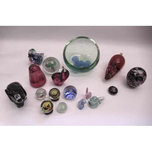 564 - Collection of various glass paperweights