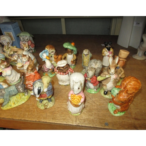 575 - Group of forty five Beatrix Potter figures by Beswick and Royal Albert