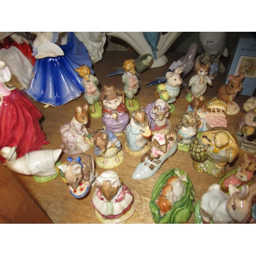 575 - Group of forty five Beatrix Potter figures by Beswick and Royal Albert