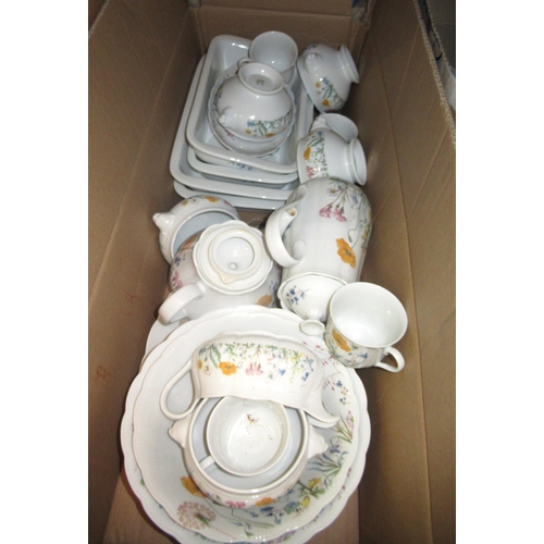 583 - German Seltmann floral decorated porcelain dinner service